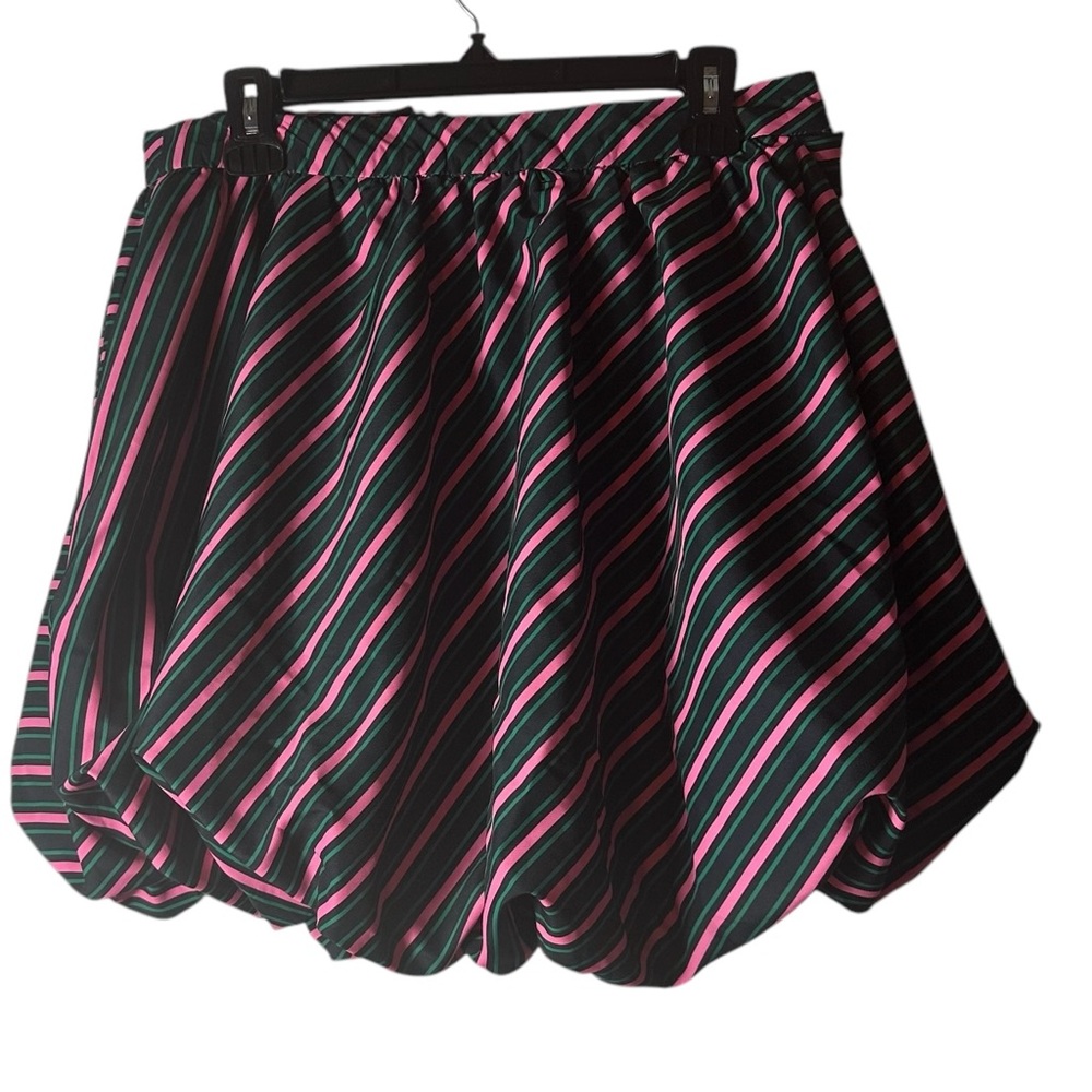 Striped Pink and Black Women's Skirt